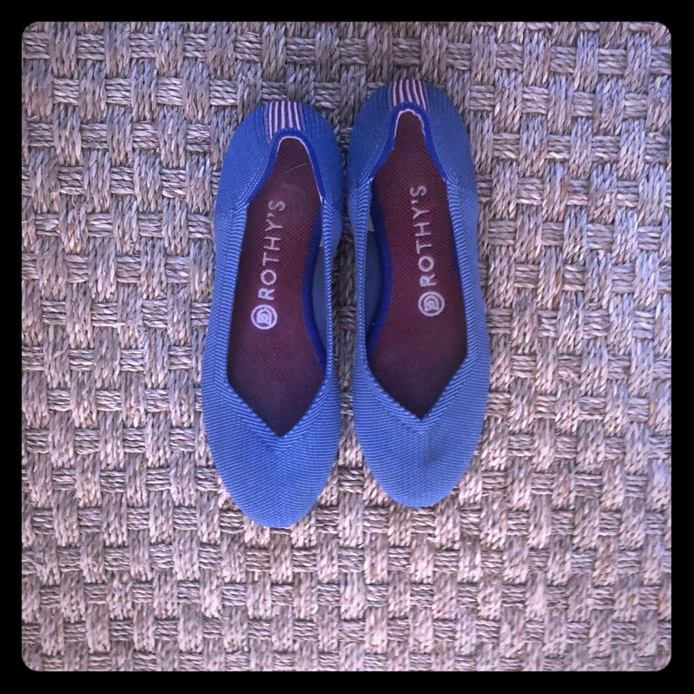 Rothy’s 7.5 blue flats